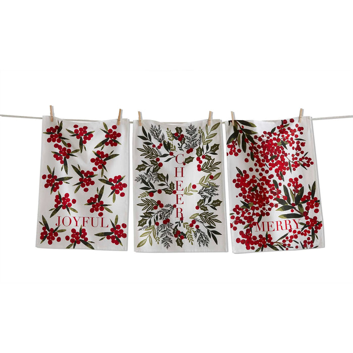 Festive Sprig Dish Towels