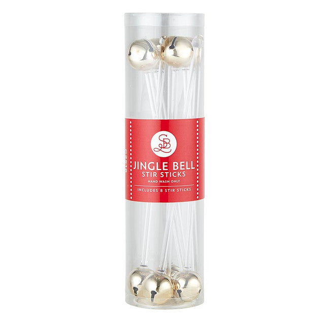 Jingle Bell Stir Sticks - Gold