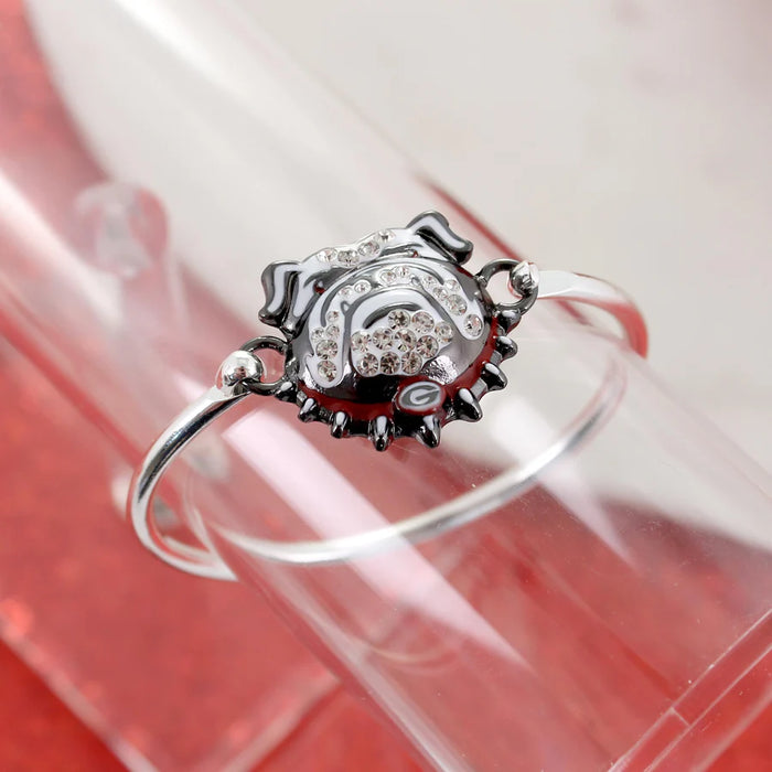 Georgia Bulldogs Crystal Logo Cuff Bracelet