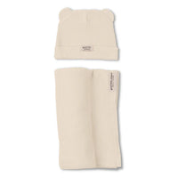 Rib Swaddle & Beanie Set