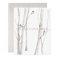 Snowy Birches "Seasons Greetings" Card