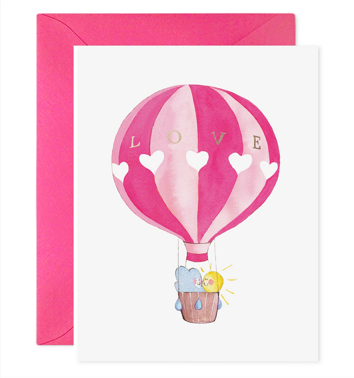 Hot Air Balloon Love Card