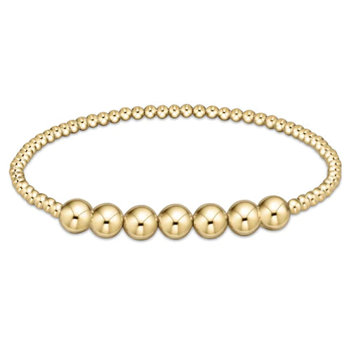 classic gold beaded bliss 3mm bead bracelet - 6mm gold