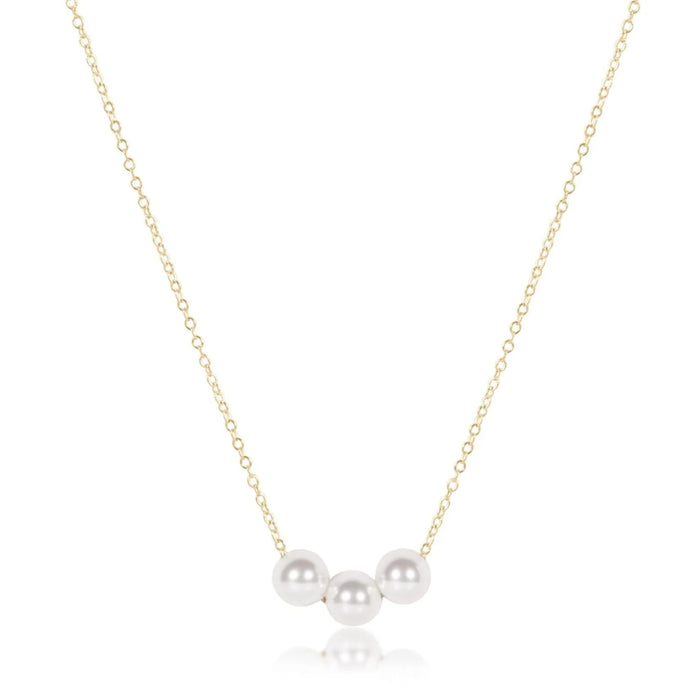 16" necklace gold- joy pearl