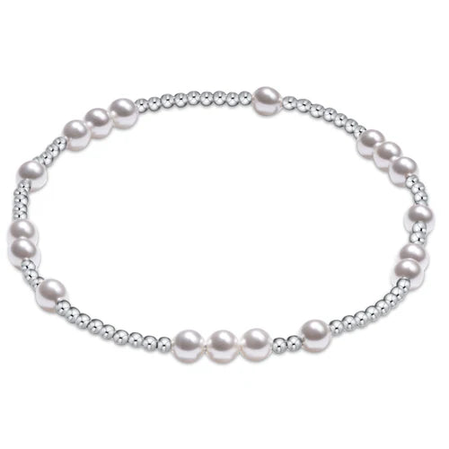 hope unwritten sterling 4mm bead bracelet - pearl