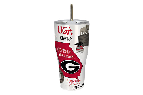 UGA Icon Metal Tumbler