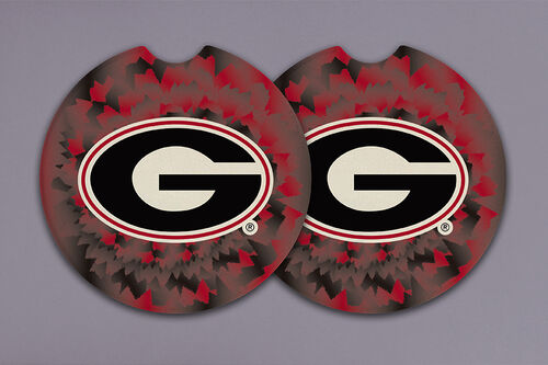 UGA Tie Dye Car Coasters