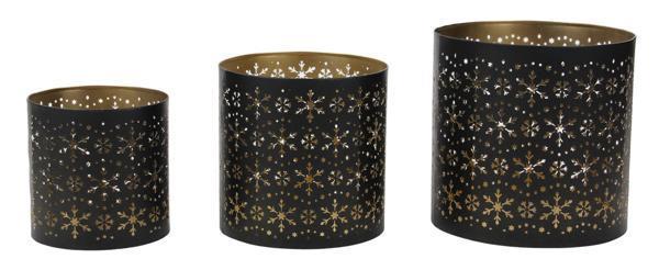 Black Snowflake Cylinder