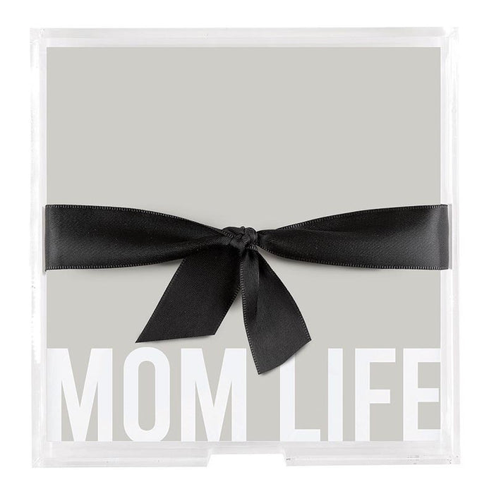 Square Acrylic Notepaper Tray - Mom Life