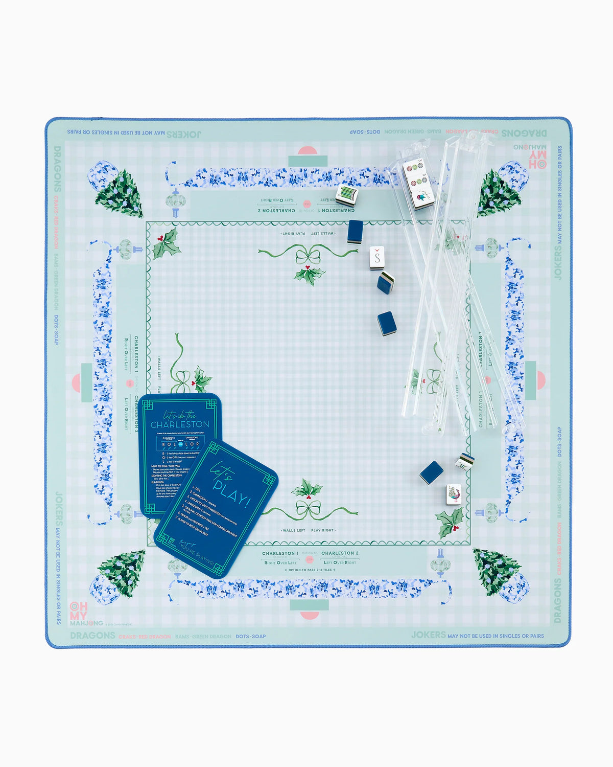 Mahjong Mat - Holly Jolly Mat in Tube (Holiday)