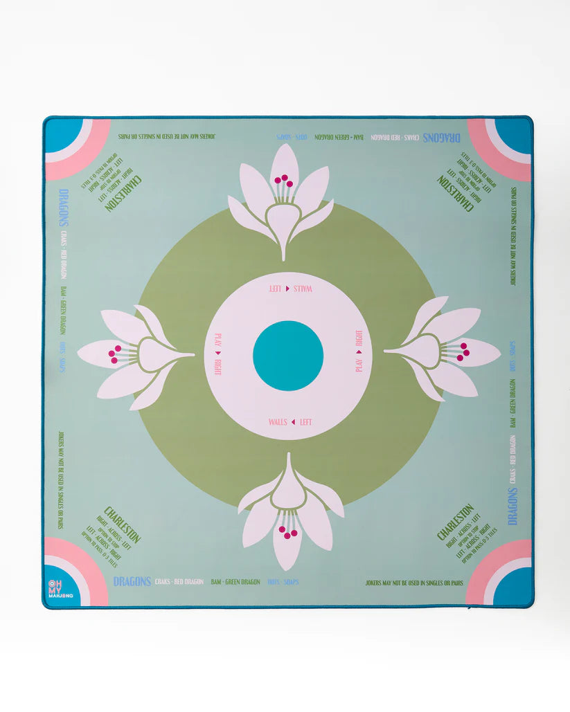 Mahjong Mat - Sage Lotus