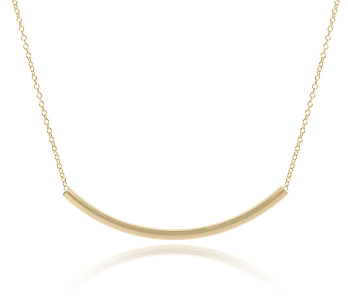 16" necklace gold - bliss bar smooth