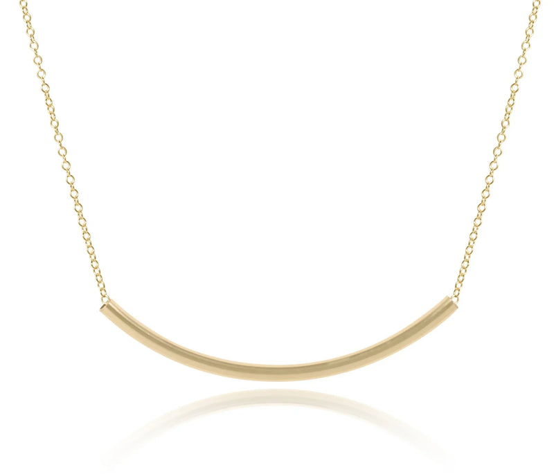 16" necklace gold - bliss bar smooth