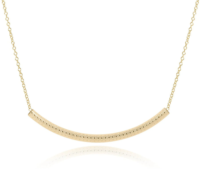16" necklace gold - bliss bar textured