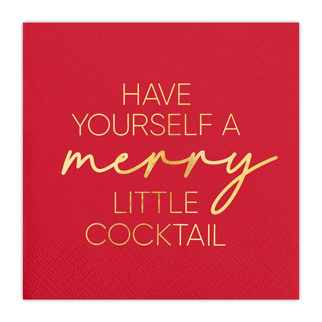 Cocktail Napkins Merry