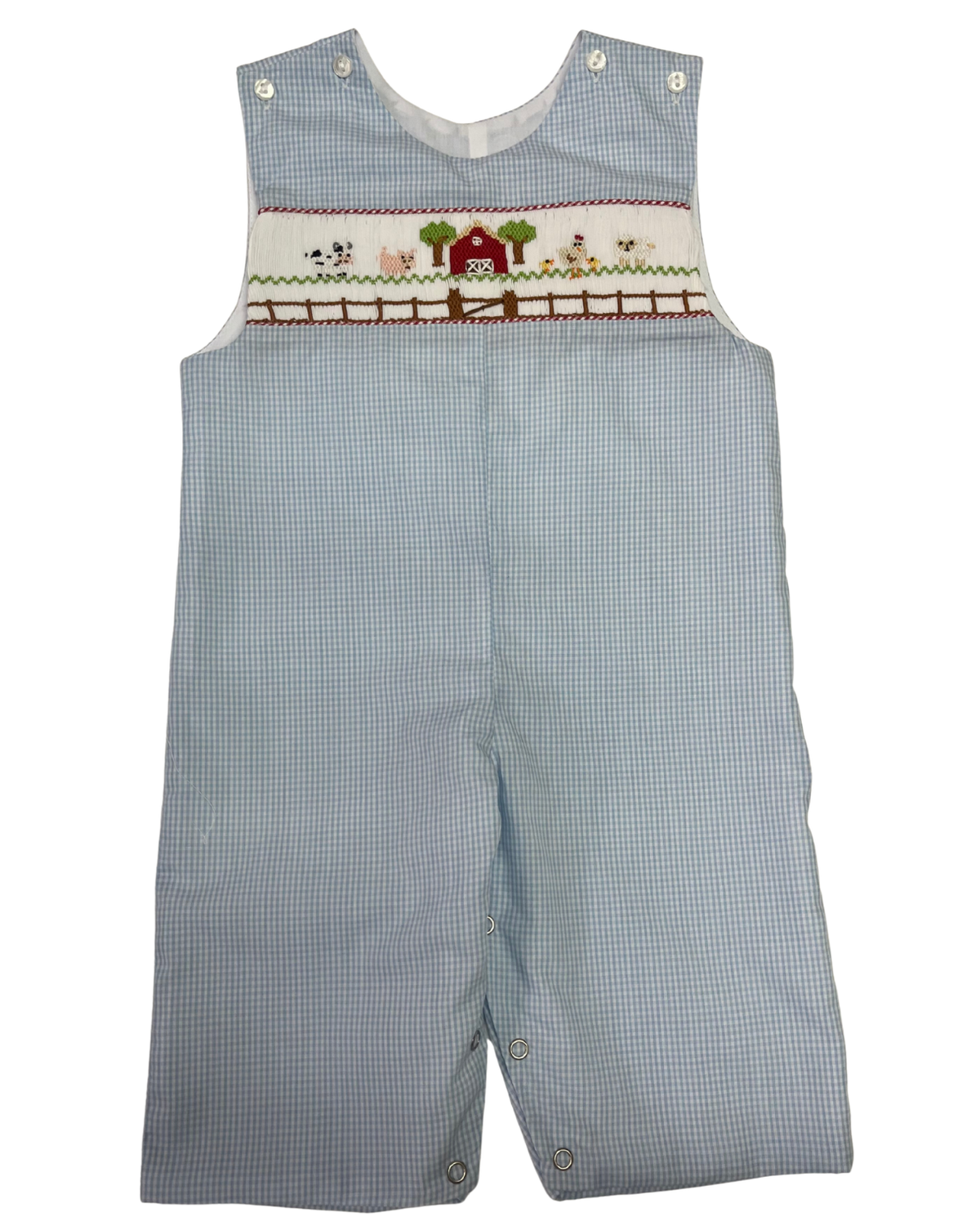 Smocked Boys Longall - Farm Animals