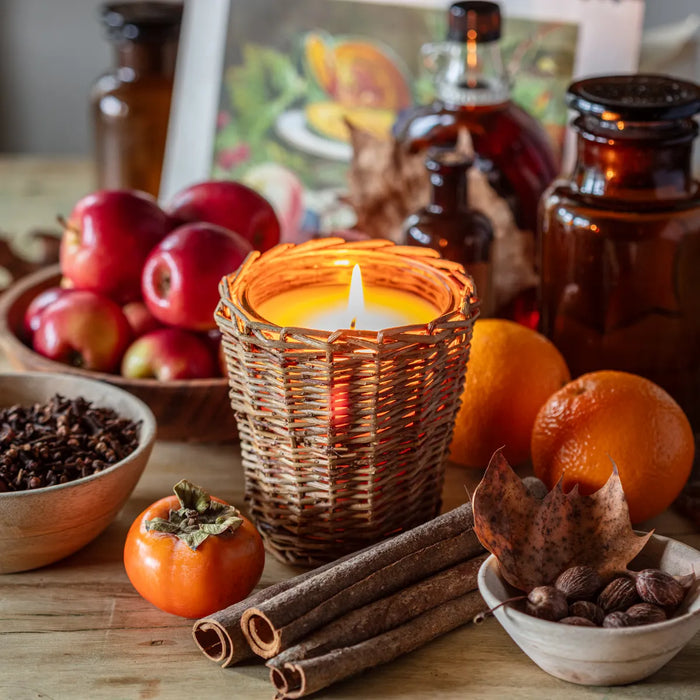 Wicker Basket Candles - Fall Scents