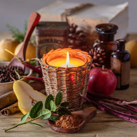 Wicker Basket Candles - Holiday Scents