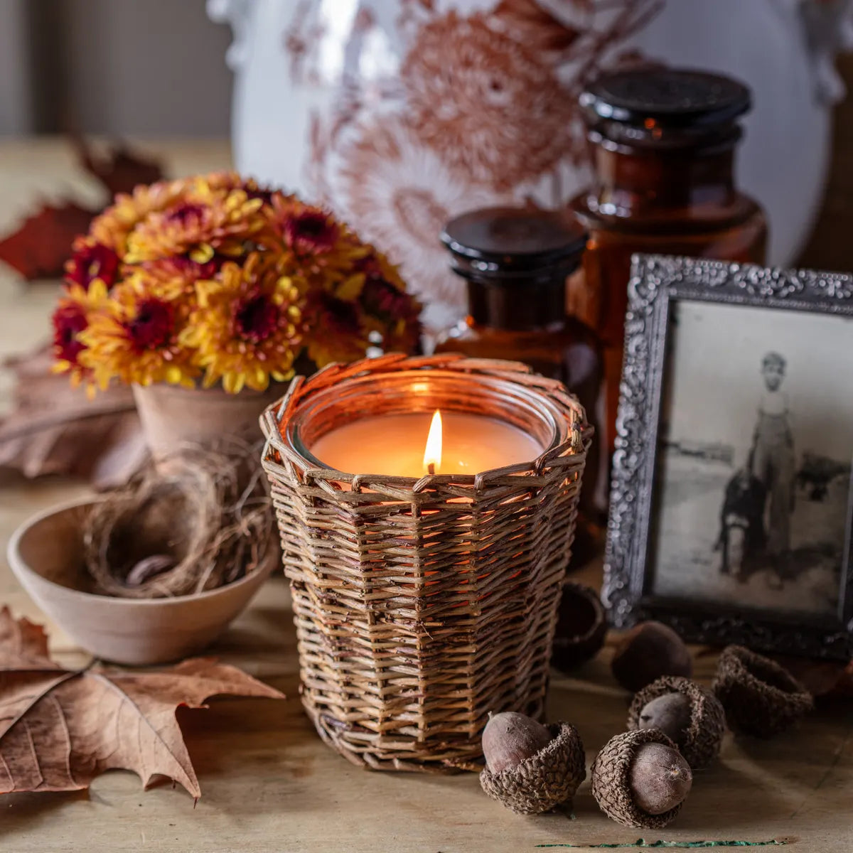 French Wicker Candles - Fall Scents