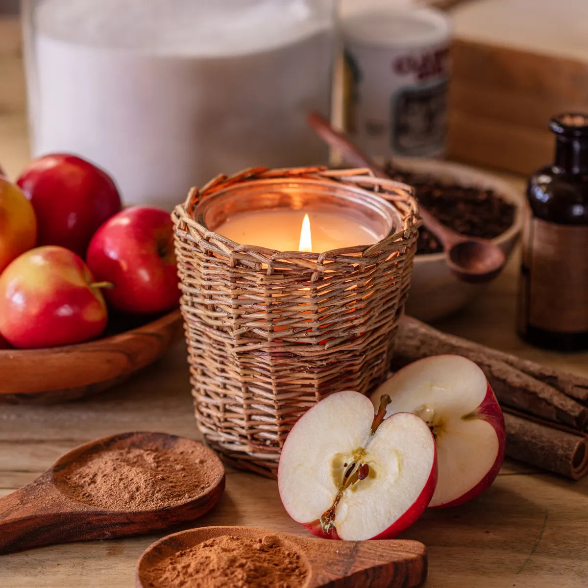 Wicker Basket Candles - Fall Scents