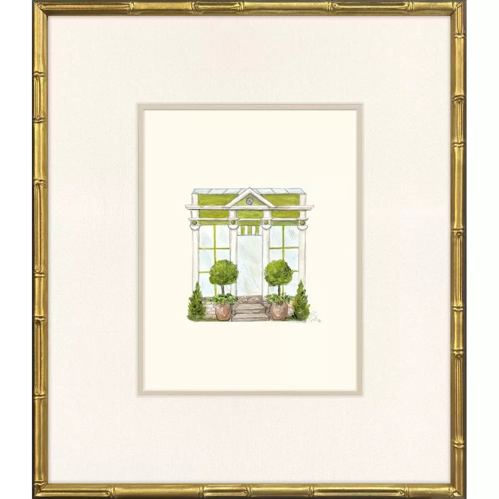 Conservatory in Gold Bamboo Frame - Sold in Set of 2