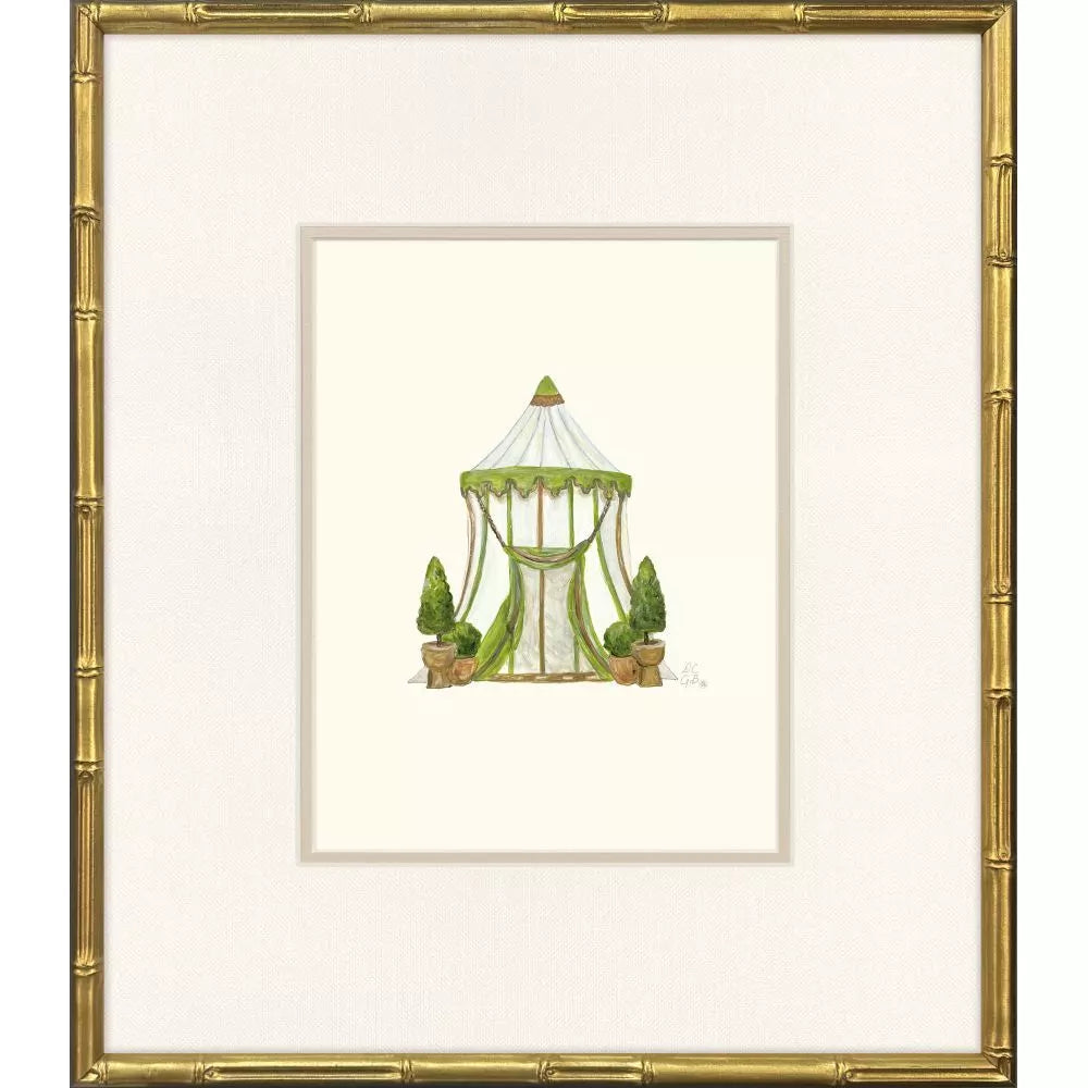 Conservatory in Gold Bamboo Frame - Sold in Set of 2