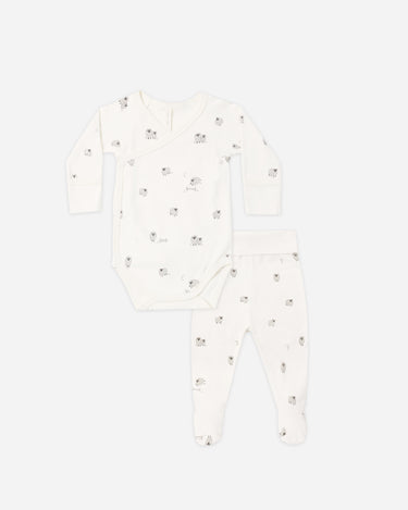 Side Snap Bodysuit + Pant Set || Sheep