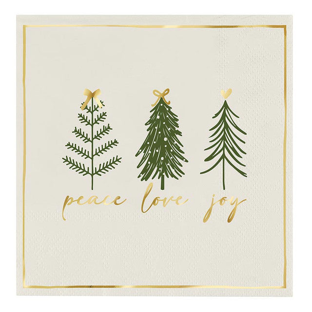 Cocktail Napkin Peace Love Joy