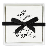 Ceramic Cocktail Napkin Tray - All is Calm