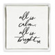 Ceramic Cocktail Napkin Tray - All is Calm