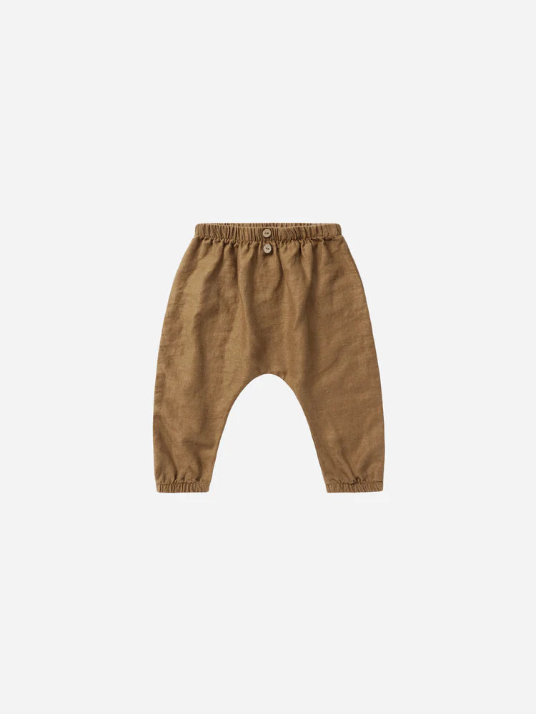 Woven Baby Pant | Saddle