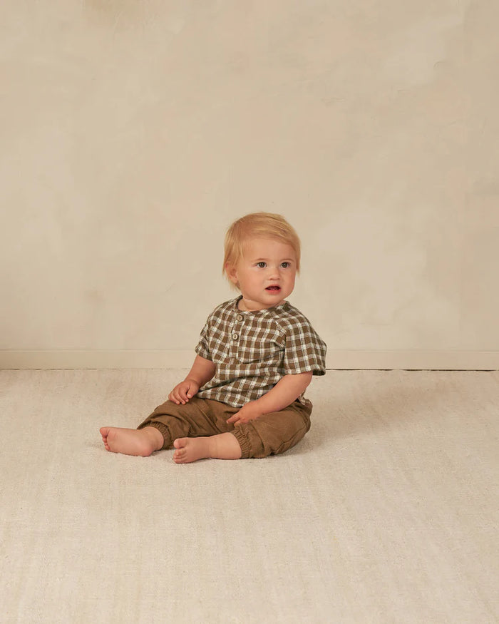 Woven Baby Pant | Saddle