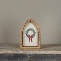 Holiday Wreath Sign - 8"