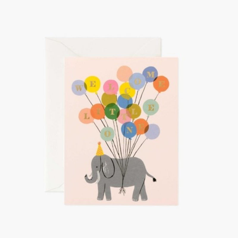 Welcome Little One Elephant Card