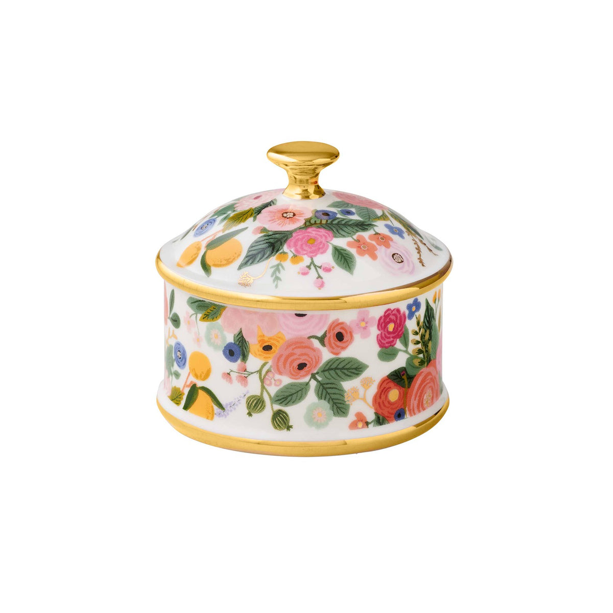 Garden Party Round Porcelain Box