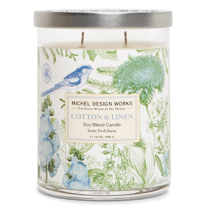 Cotton & Linen Medium Tumbler Candle