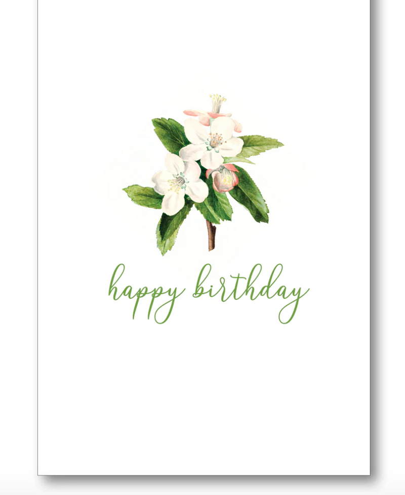 Happy Birthday Crabapple Blossom Gift Tag