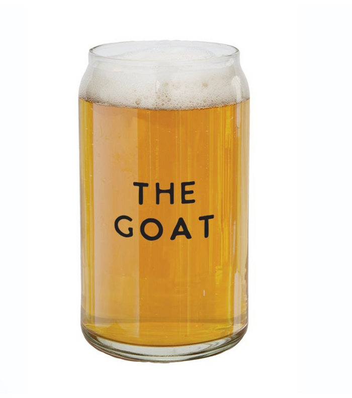 The GOAT Beer Can Glass