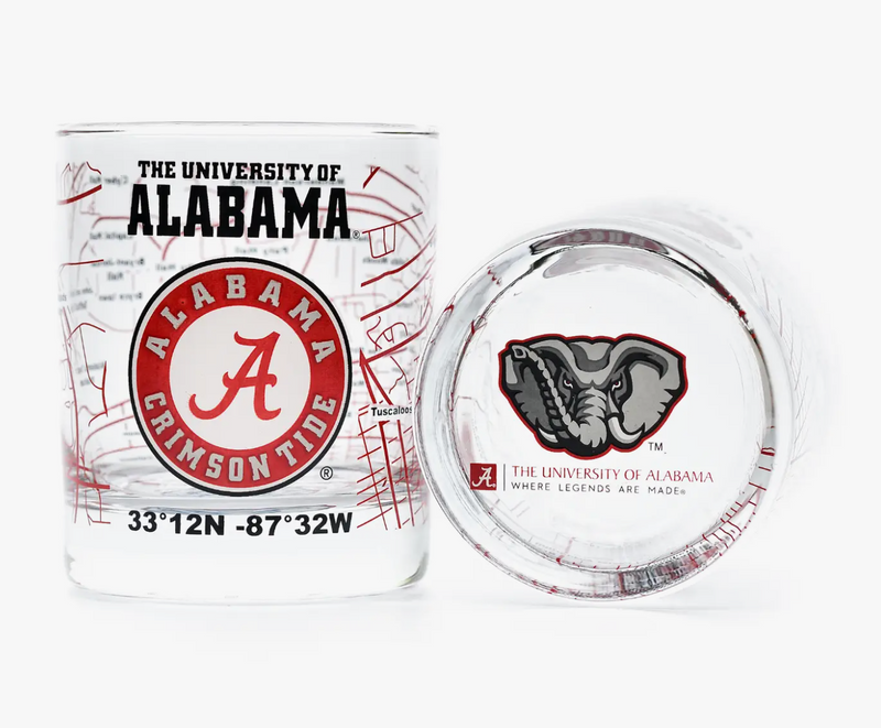 University of Alabama Whiskey Glass