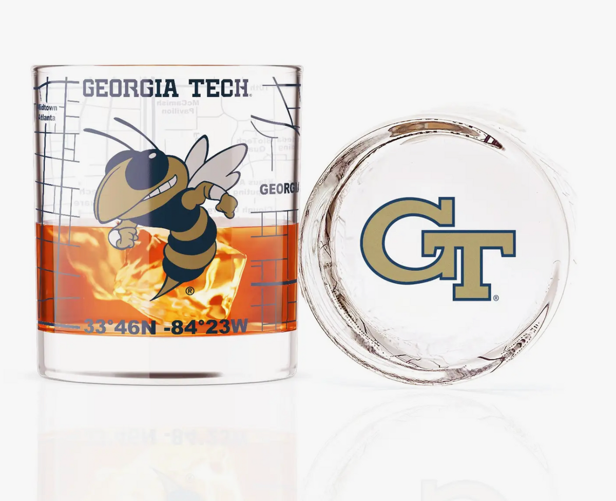 Georgia Tech Whiskey Glass