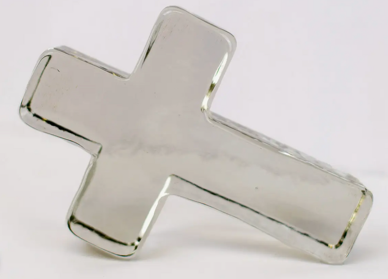 Clear Glass Cross Decor