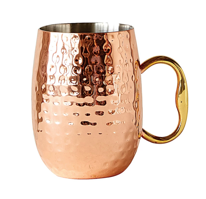 Hammered Stainless Steel Mule Mug- Copper Finish