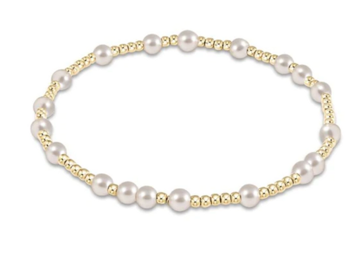 hope unwritten 4mm bead bracelet - pearl