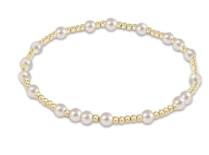 hope unwritten 4mm bead bracelet - pearl