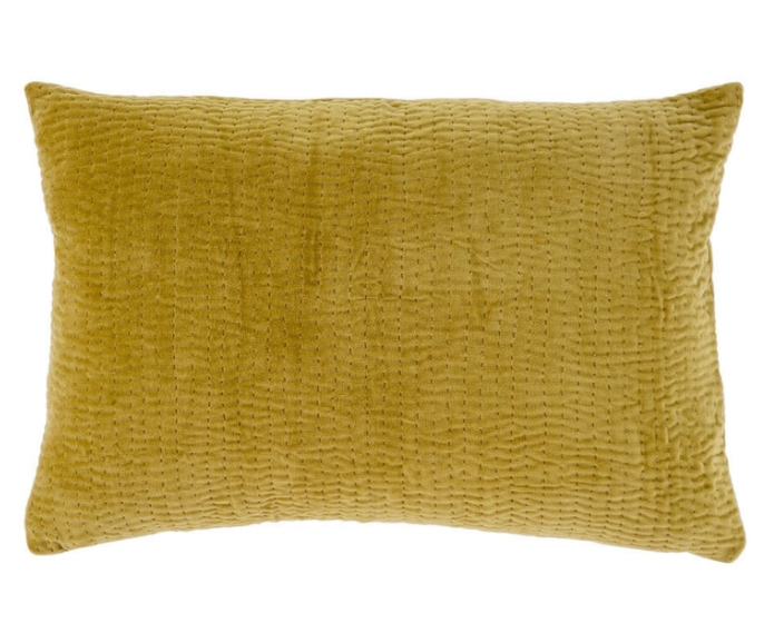 16x24 Velvet Kantha - Stitch Pillow
