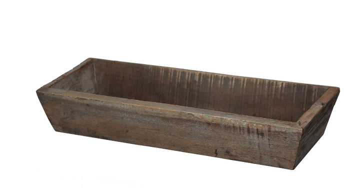 Primitive Wooden Trough Planter