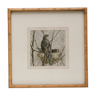 Wood Framed Wall Decor with Bird