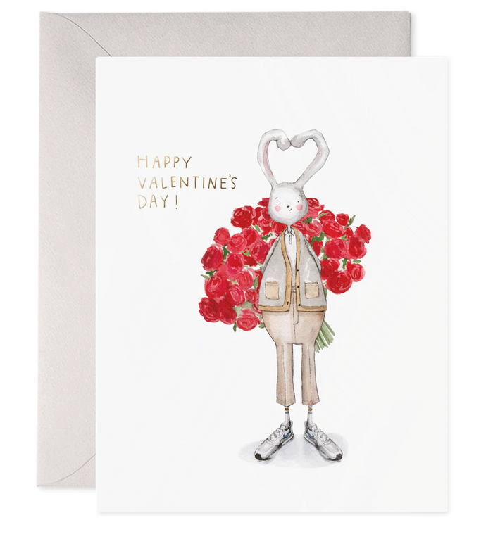 Fancy Pants Bunny Valentine's Day Card