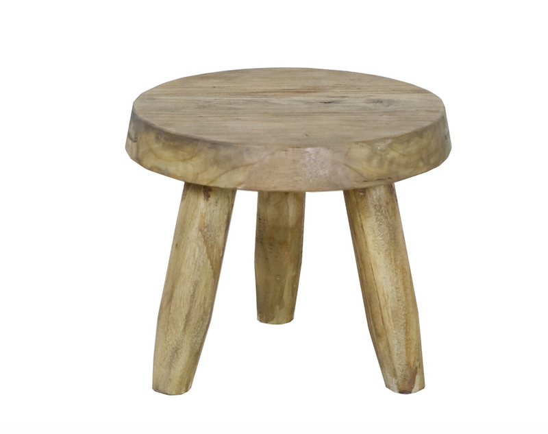 Small Teak Branch Stool