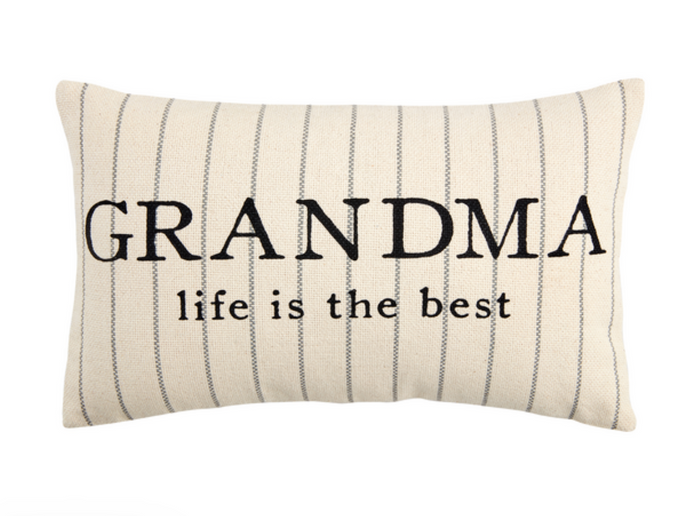 Grandma Nickname Striped Pillow